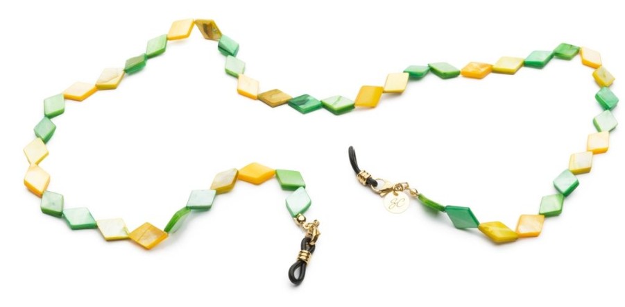 Brillen Brilledirekt | Sunny Cords Brillenkette Olivia Yellow Green