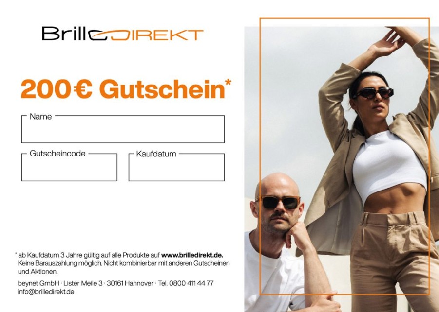 Brillen Brilledirekt | Geschenkgutschein 200 20Ac